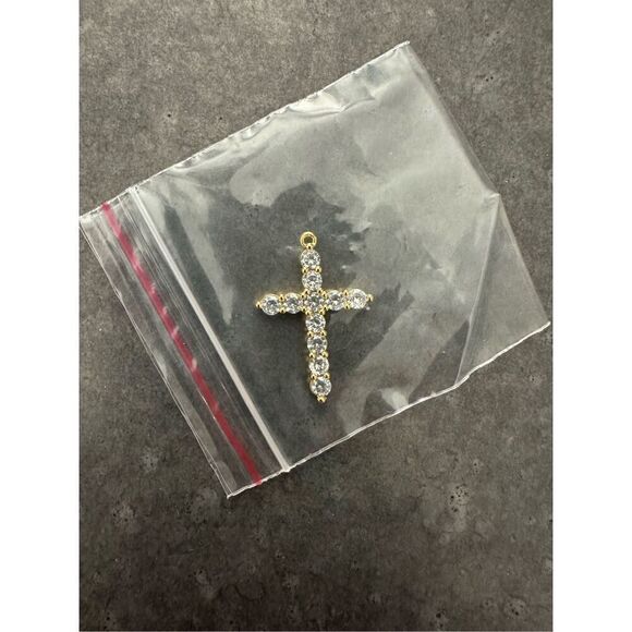 Cross CZ Charm or Pendant - Picture 5 of 5